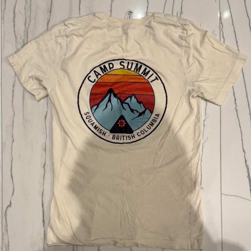 Canvas- Camp Summit Cream Graphic T-Shirt (Made in British Columbia)